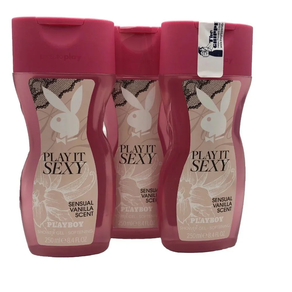 Playboy Play‎ It Sexy Vanilla Shower Gel Body Wash 250ml Lot of 3